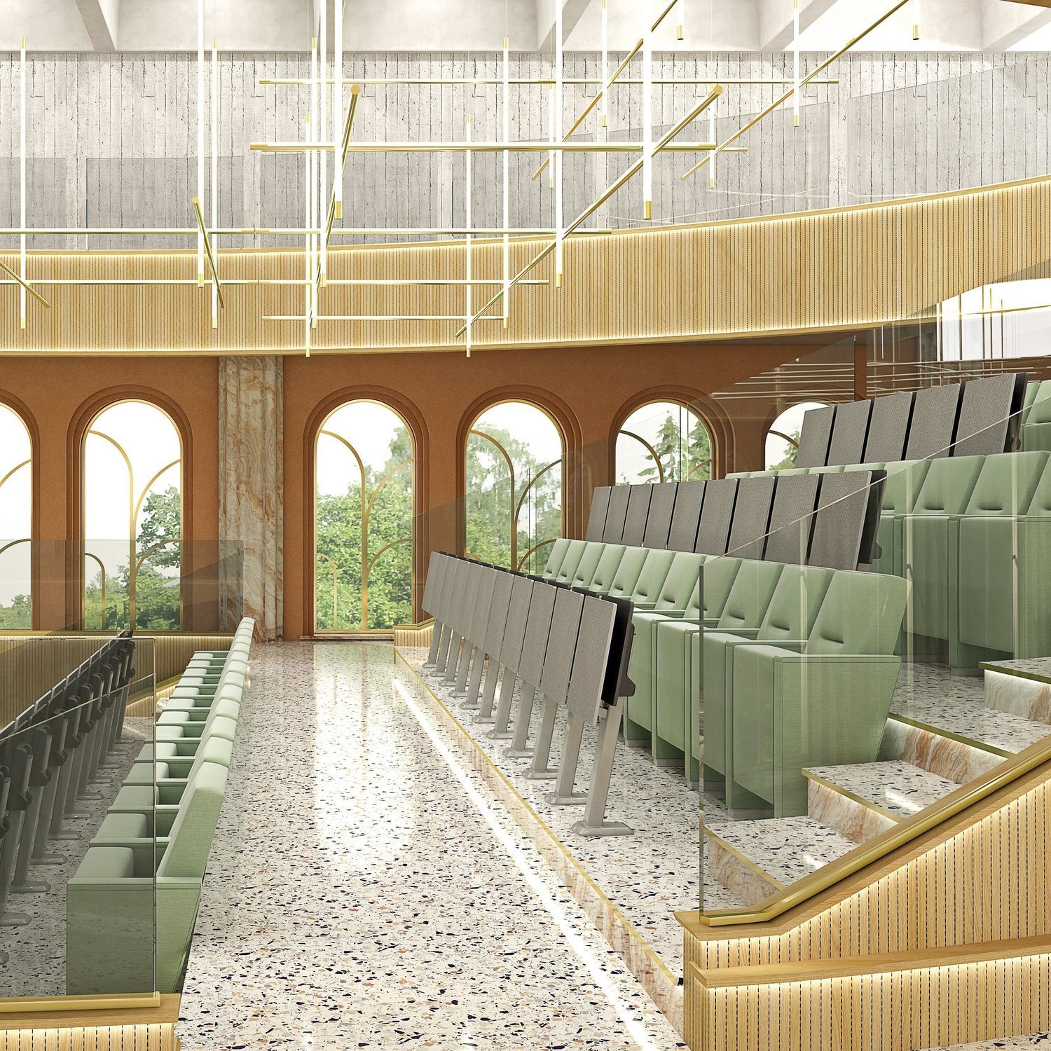 Contemporary table DESMO Aresline aluminium / metal base