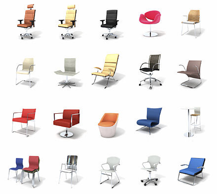 2d 3d Object Library Office Furniture Dosch Design