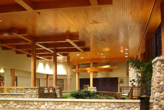 Wooden Suspended Ceiling Strip Linear Rulon Company