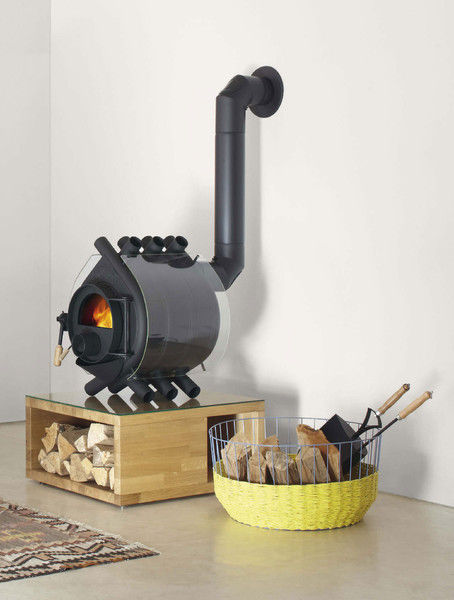 Wood heating stove - FREE FLOW - BULLERJAN - contemporary / cast iron