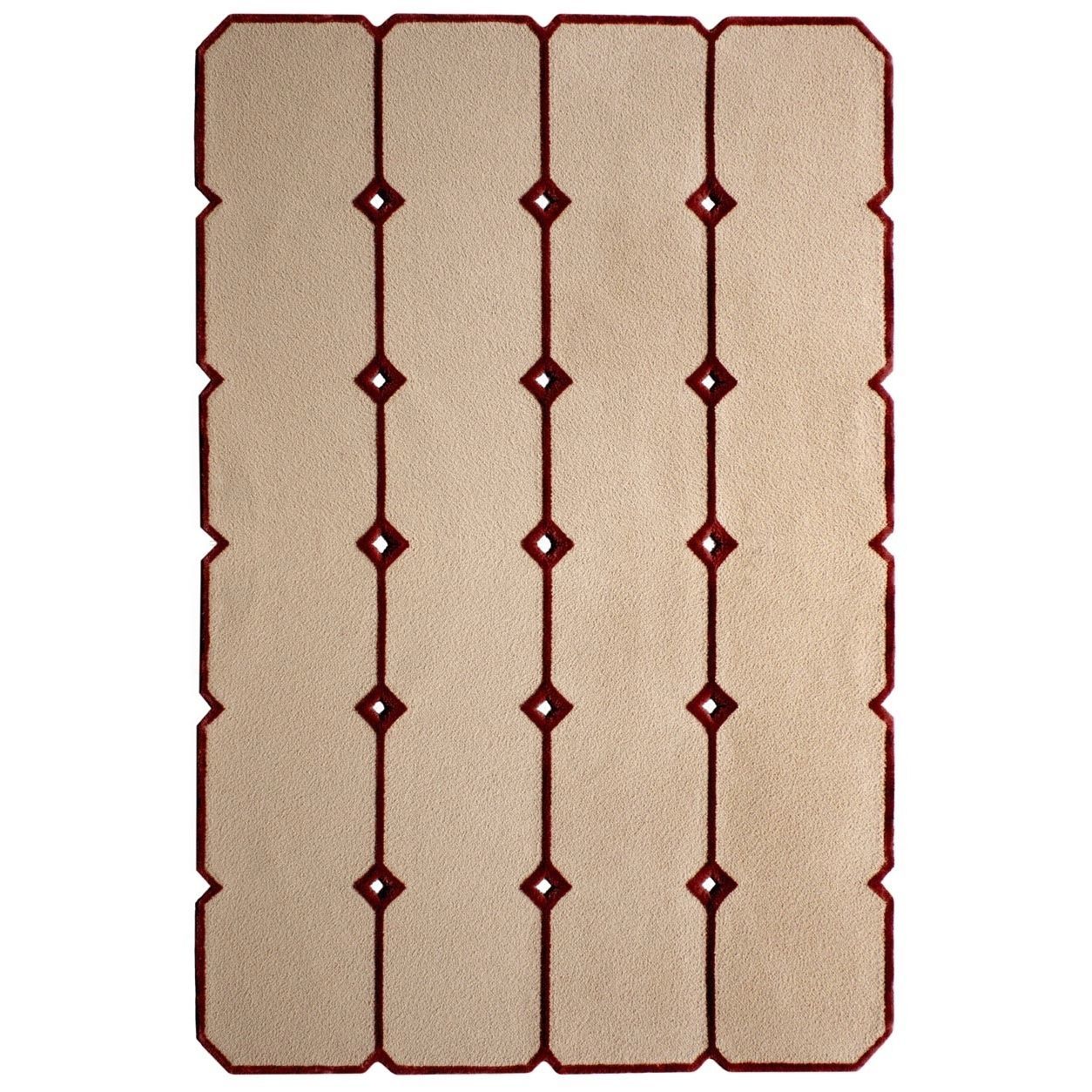 Original design rug Cut Out indikon srl geometric pattern / New Zealand wool / Tencel®