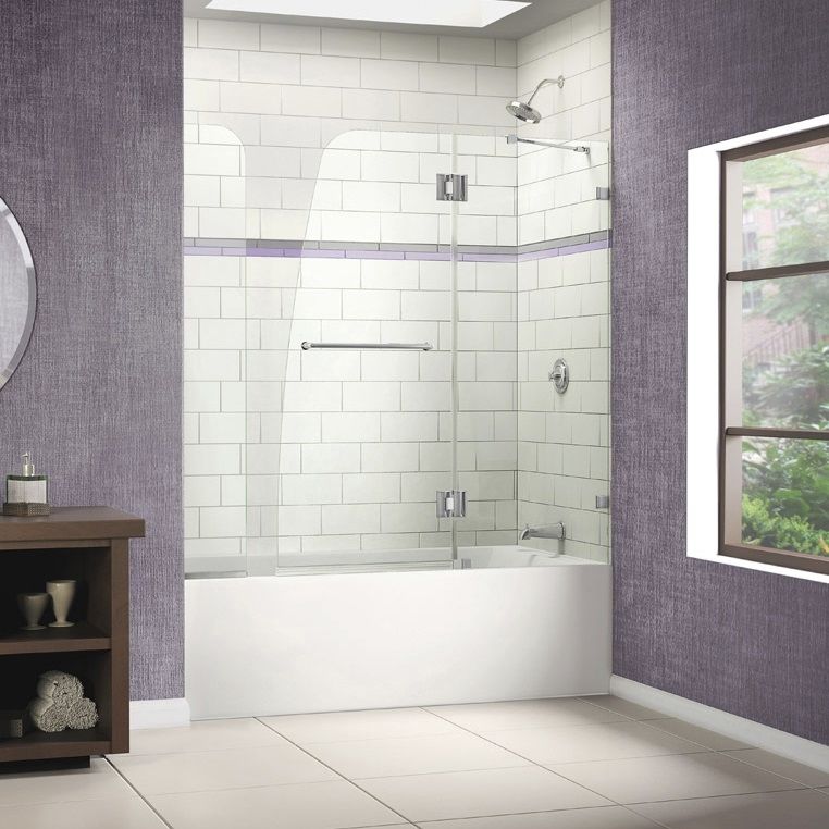 Swing bath screen - AQUALUX EXTENDER - DreamLine - fixed / tempered ...