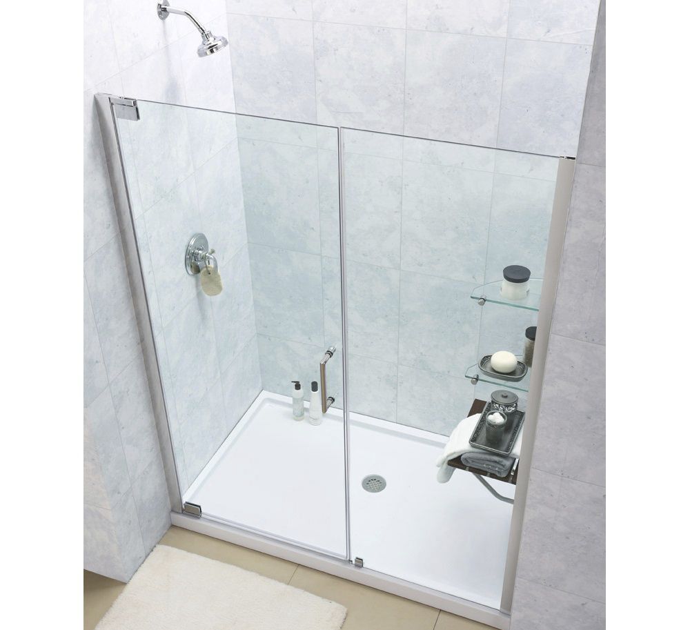 Tempered Glass Shower For Alcoves With Pivot Door Kit