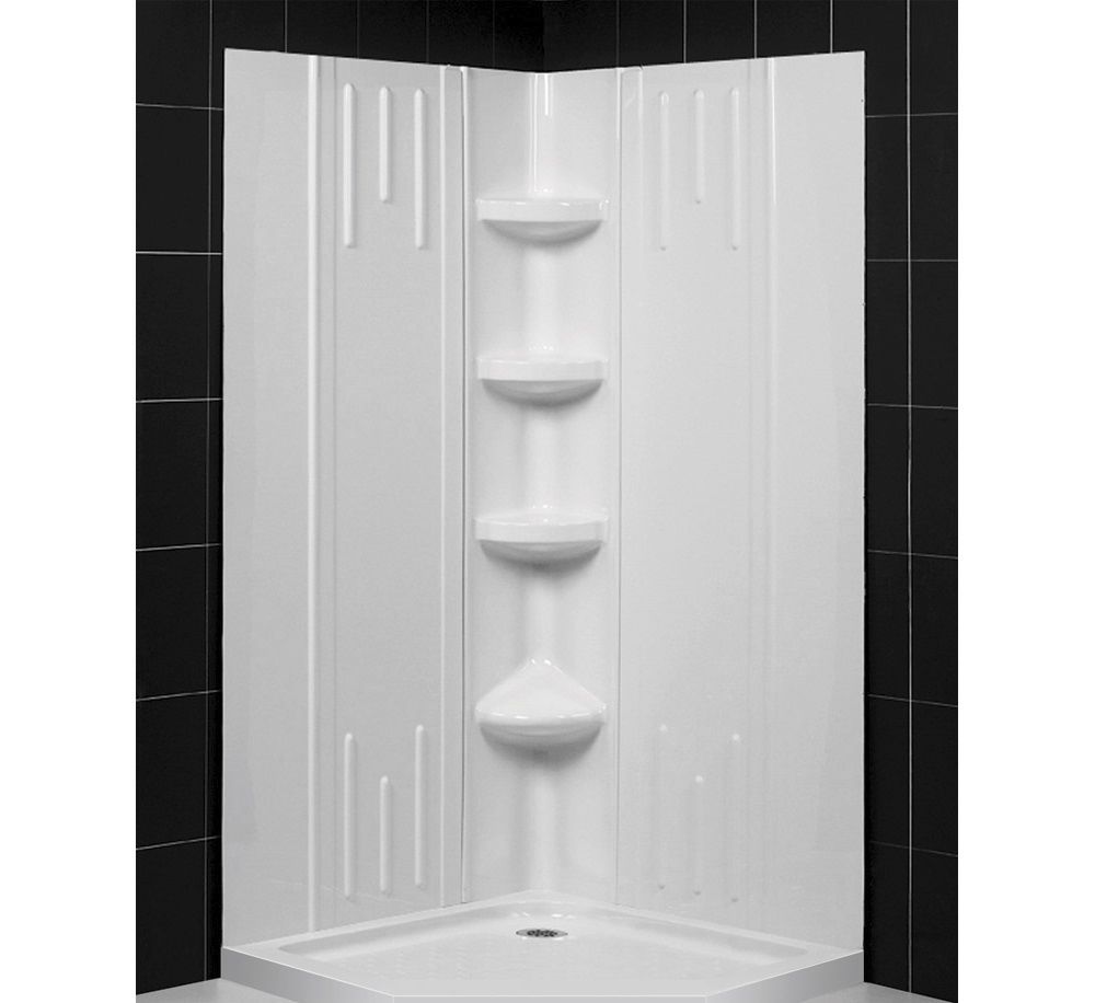 Fiberglass shower QWALL2 DreamLine plastic / corner / kit