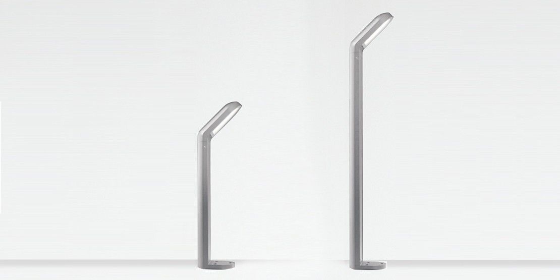 Garden Bollard Light Contemporary Aluminum Glass