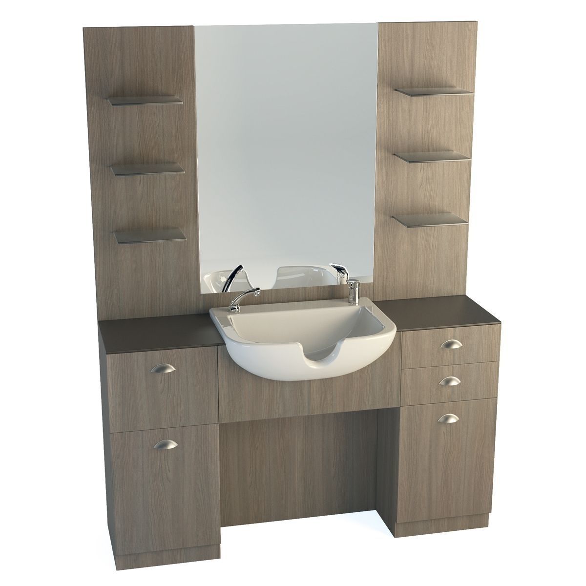 Contemporary dressing table SRV Gamma & Bross laminate / for hairdressers / for beauty salon