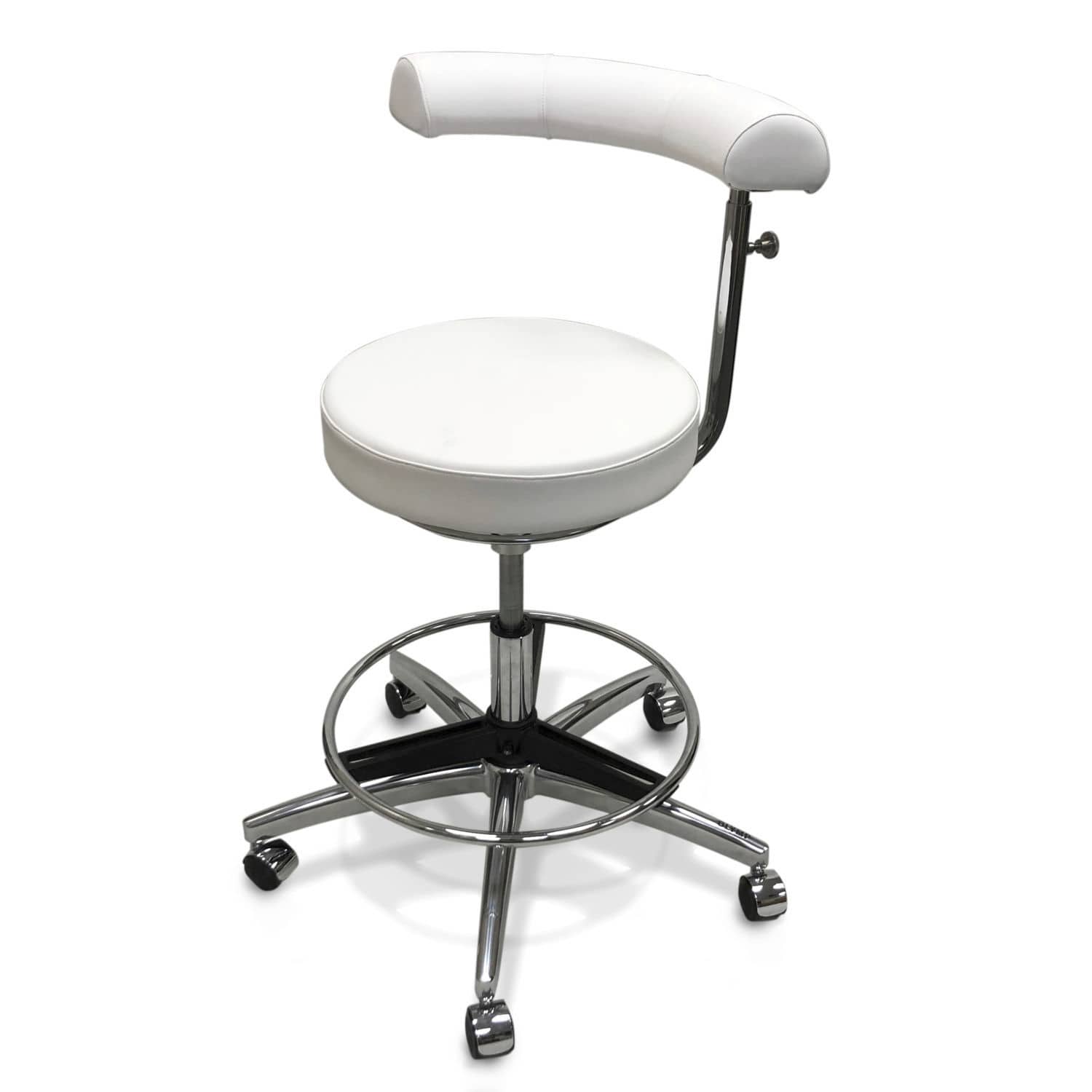 Contemporary task stool - SATURN - OLYMP - synthetic leather / metal ...