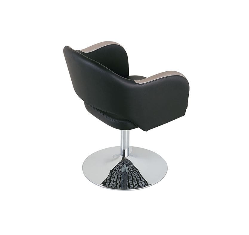 Contemporary Beauty Salon Chair Synthetic Leather Central Base