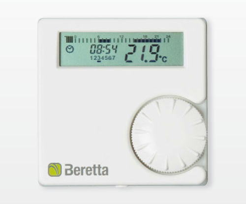Heating thermostat - ALPHA - Beretta - room / programmable / recessed wall