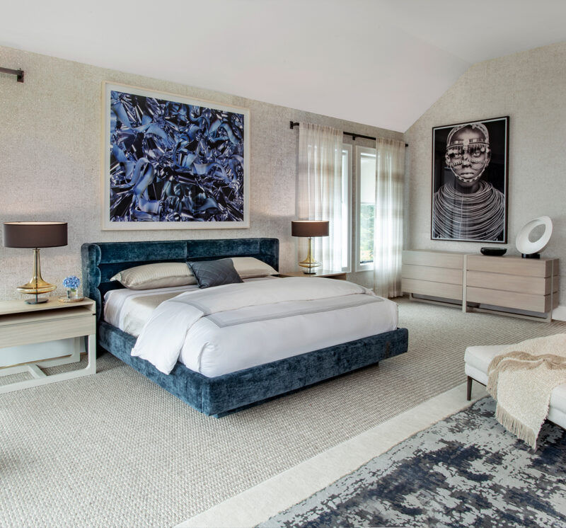 King size bed CY Zarra Cliff Young contemporary / upholstered