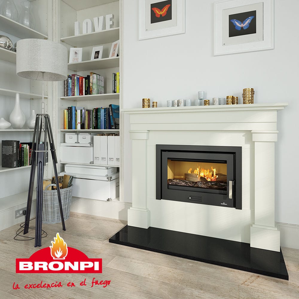 Wood Burning Fireplace Insert Coliseo Bronpi Calefaccion S L
