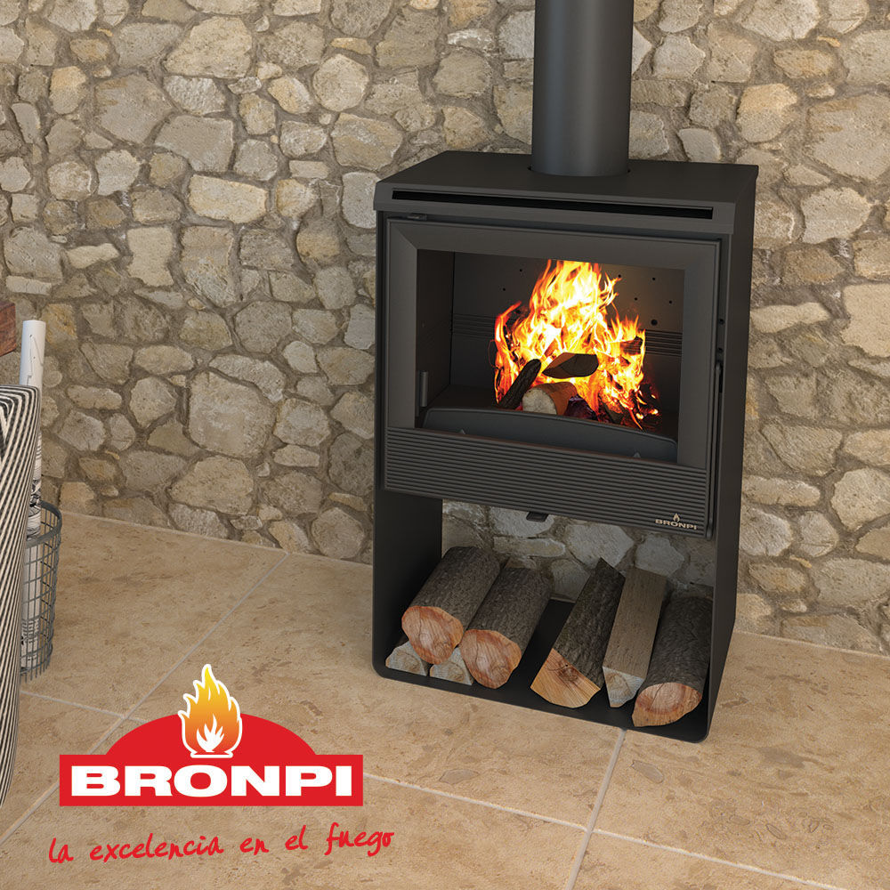 Wood Heating Stove Steel Cast Iron Contemporary Croacia T