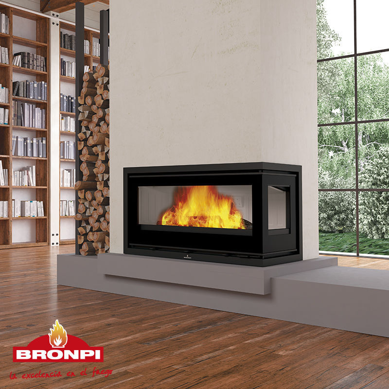 Wood Burning Fireplace Insert Corner Cairo 110 E Bronpi