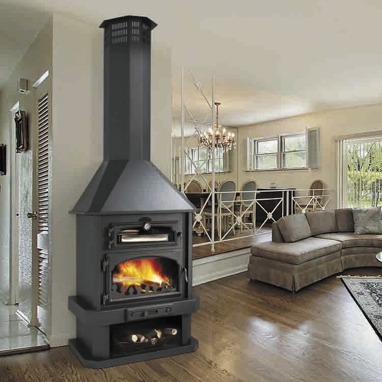 Floor-standing Fireplace - Ebro - Bronpi - Wood-burning   Traditional 