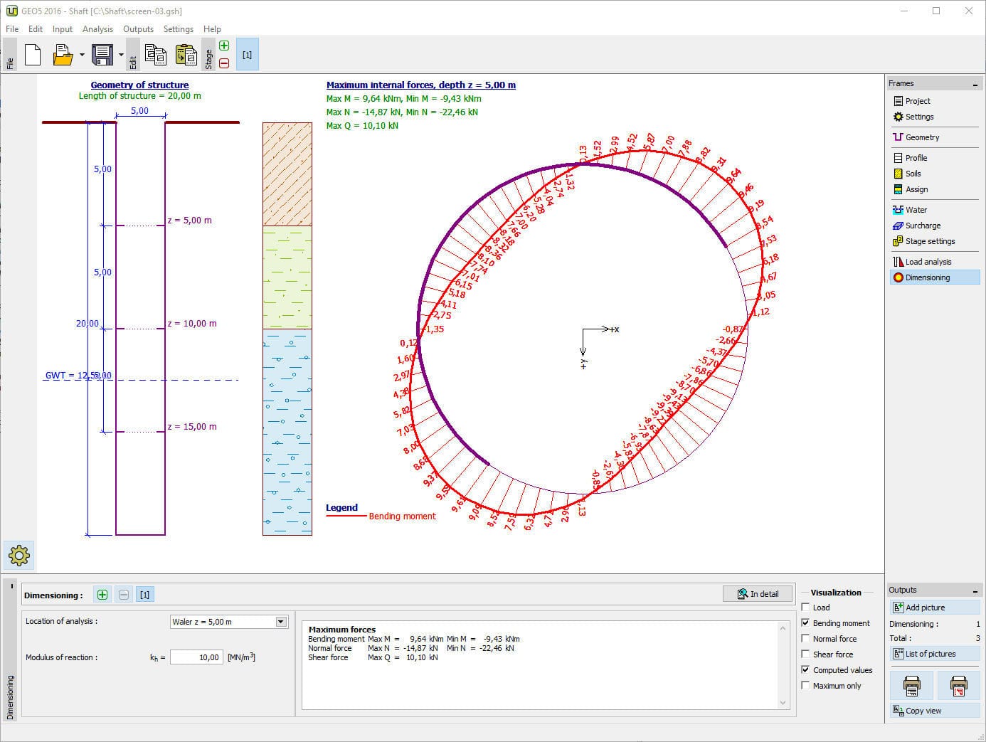 Design software SHAFT FINE calculation / analysis / for concrete