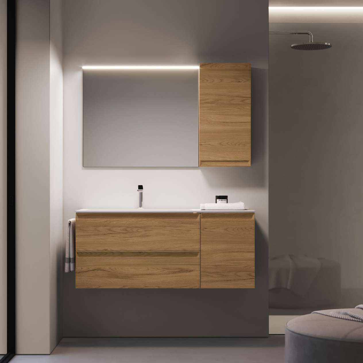 Wall-hung washbasin cabinet - 06 LOGIC - IDEAGROUP - polymer ...