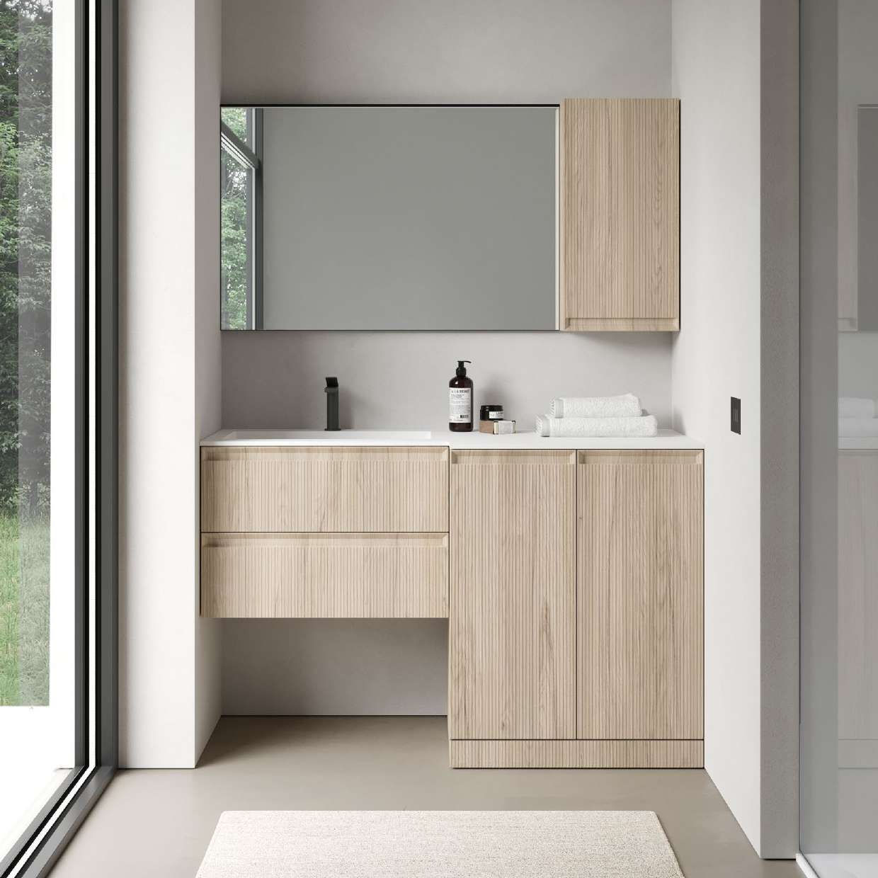 Wall-hung washbasin cabinet - 08 STEP - IDEAGROUP - polymer ...