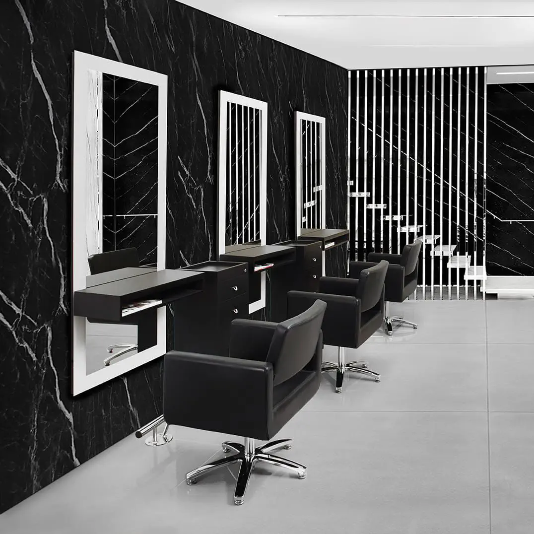 Black discount chair salon