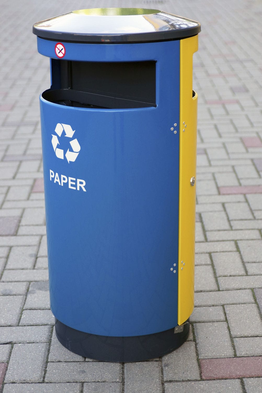 Public trash can RECYCLE 70L Darba Spars floorstanding / steel
