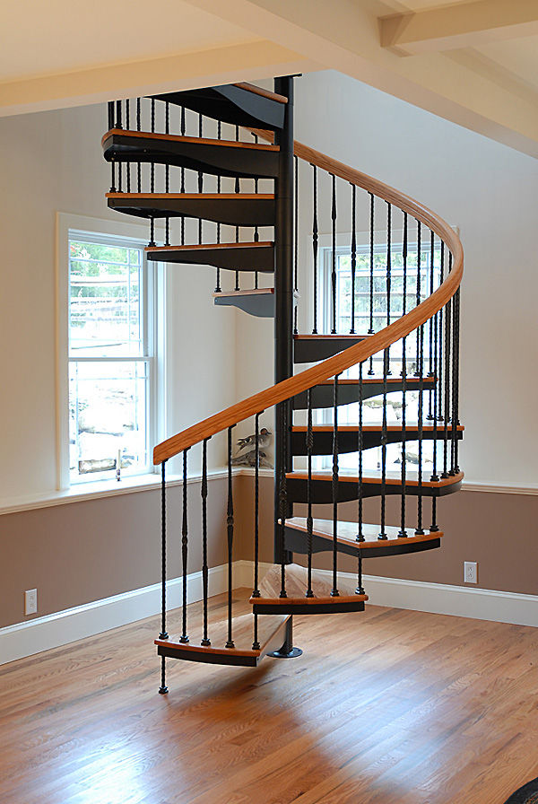 Spiral Staircase FI Salter Spiral Stair Metal Frame Wooden 