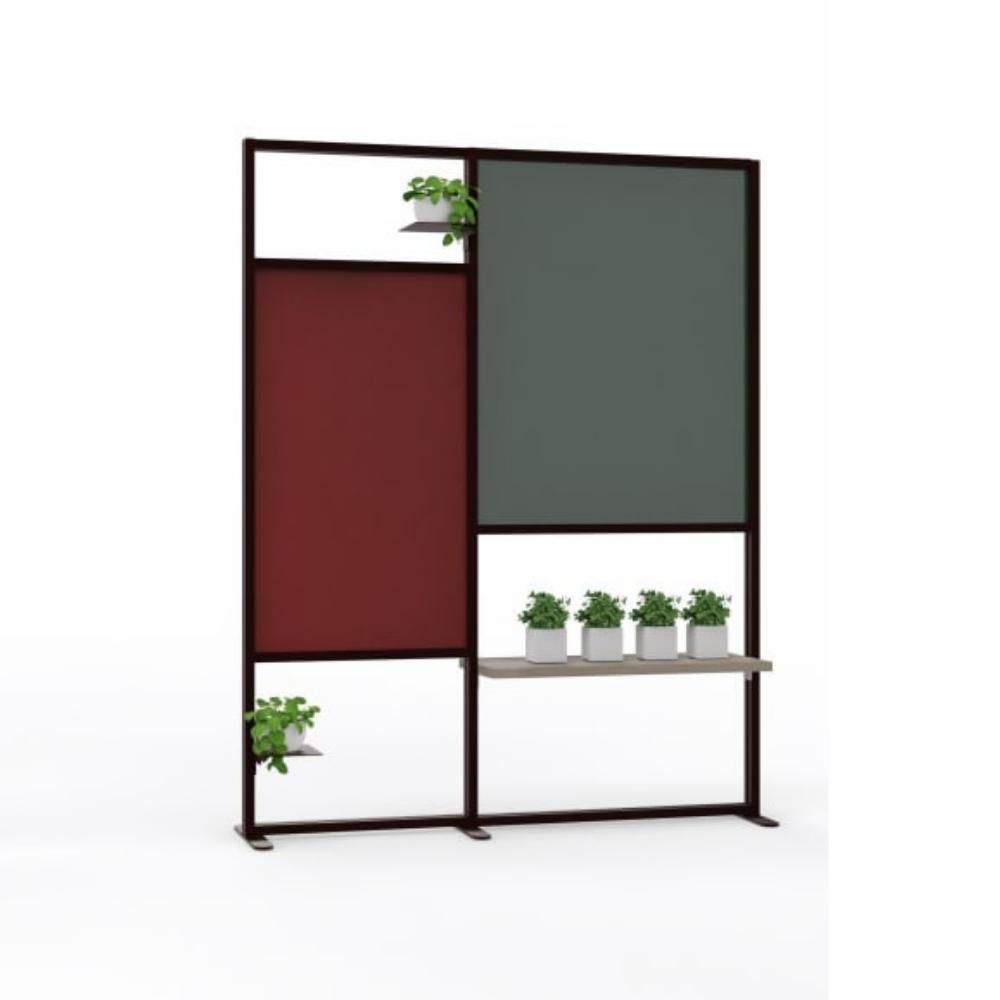 Freestanding office divider TETRIXQ143 STUDIO T aluminum