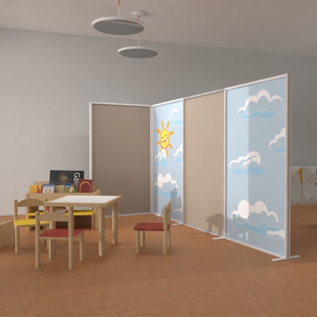 Aluminum room divider - INUNO-PARS - STUDIO T - for school / for doctor ...