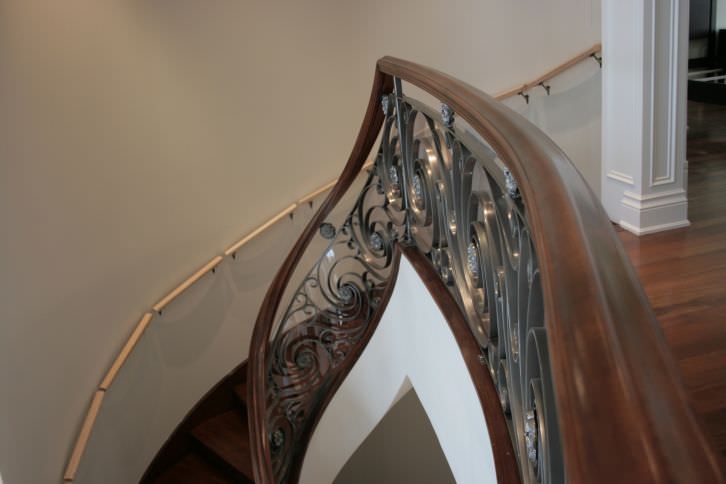 Wrought Iron Railing With Panels Indoor For Stairs Ocean