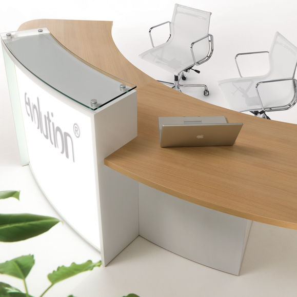 Semicircular Reception Desk Laminate Lb Compact Clarke Rendall