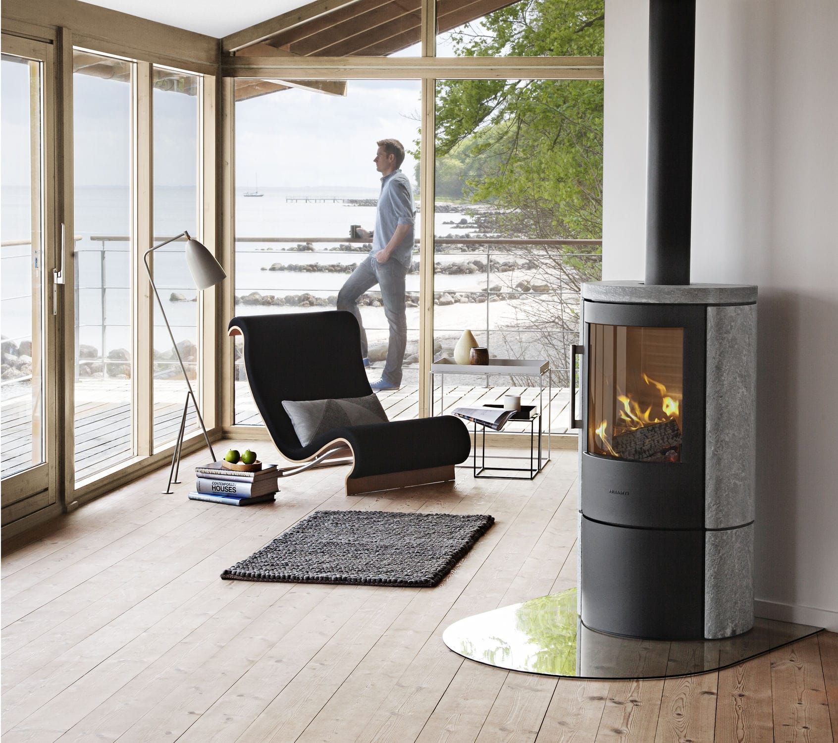 Wood heating stove - 3640 - HWAM Intelligent Heat AS - 6 kW / contemporary  / metal