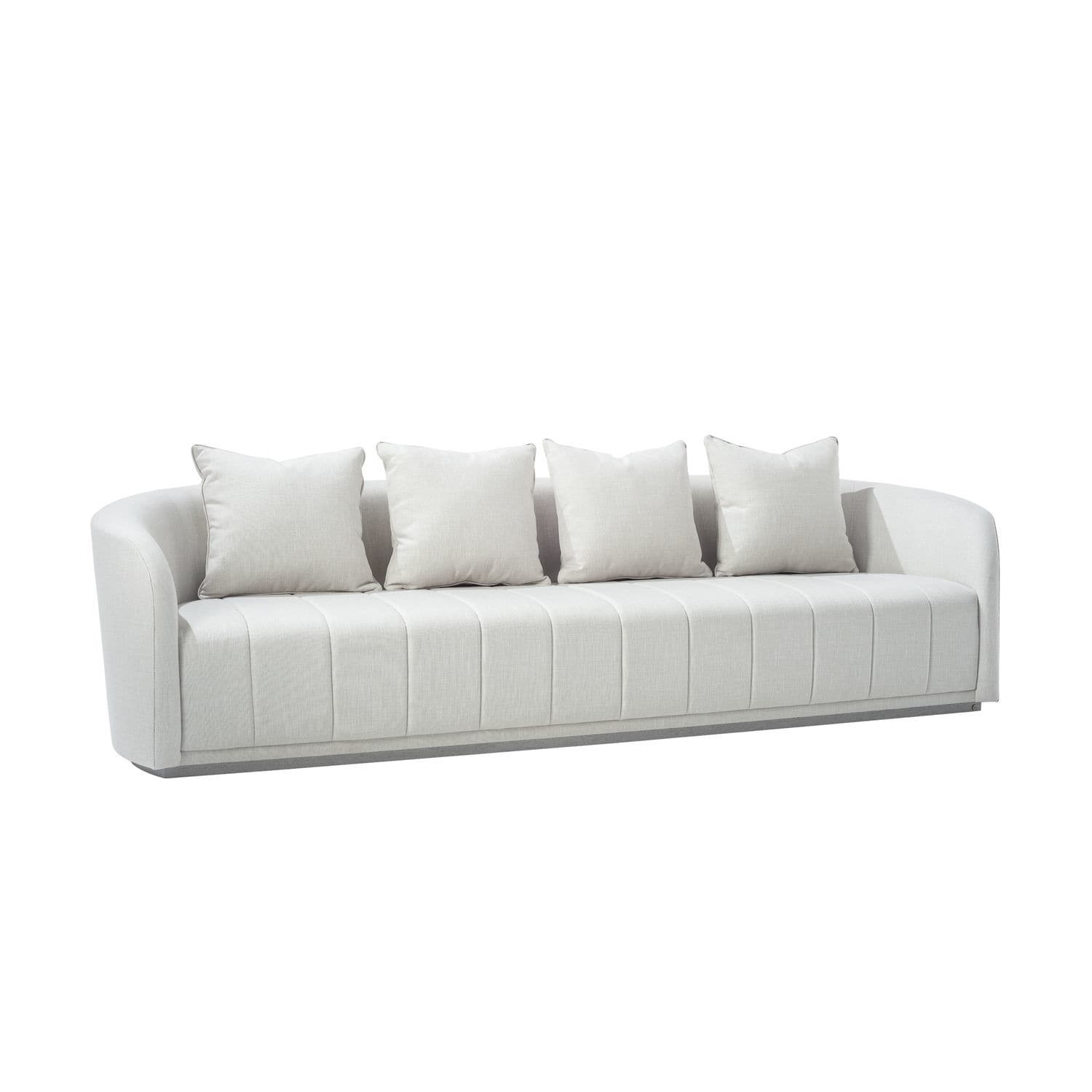 White sofa GEM 120 Adriana Hoyos fabric / with armrests / with