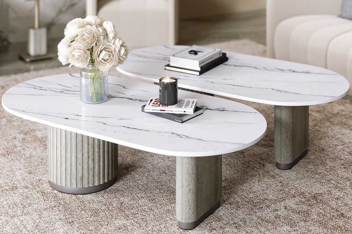 Contemporary coffee table - GEM 211 - Adriana Hoyos - marble ...