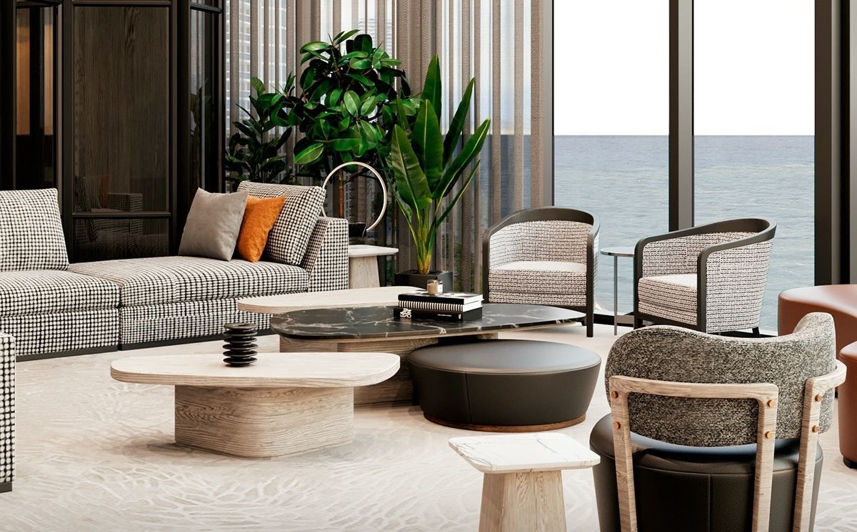 Contemporary coffee table - GALAPAGOS 310 - Adriana Hoyos - wooden