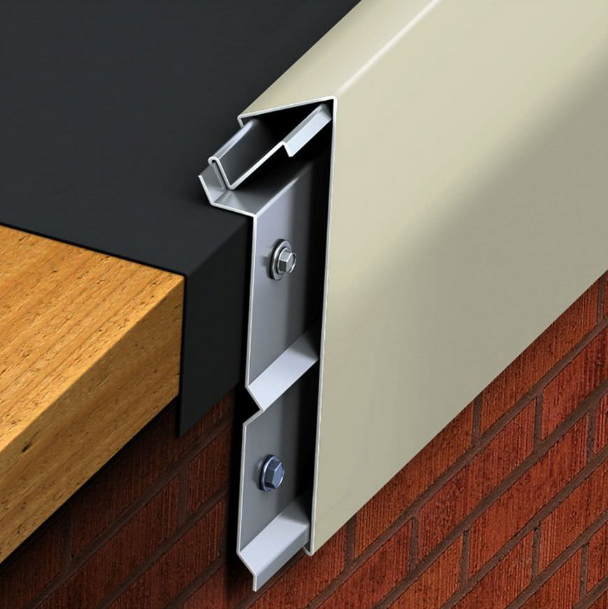 Roof edge PAC SNAP EDGE EXTENDED BUM PACCLAD Petersen Aluminum