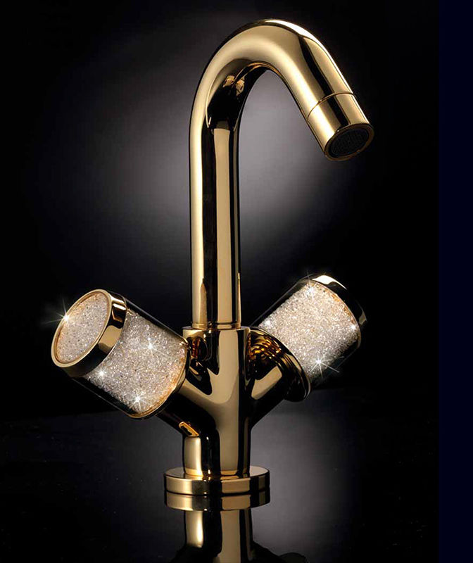 Double-handle washbasin mixer tap - 77 002 O - Griferías