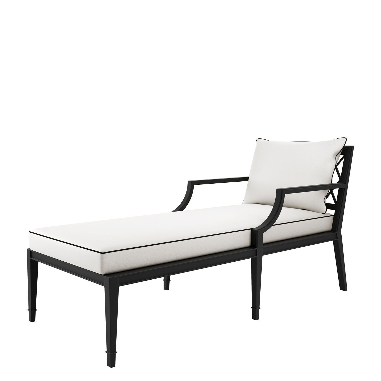Contemporary Chaise Longue Fabric Outdoor Waterproof Vista Contemporary Chaise Longue Fabric