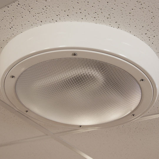 Contemporary ceiling light PROFILE ANTILIGATURE ASD Lighting round / aluminum / steel