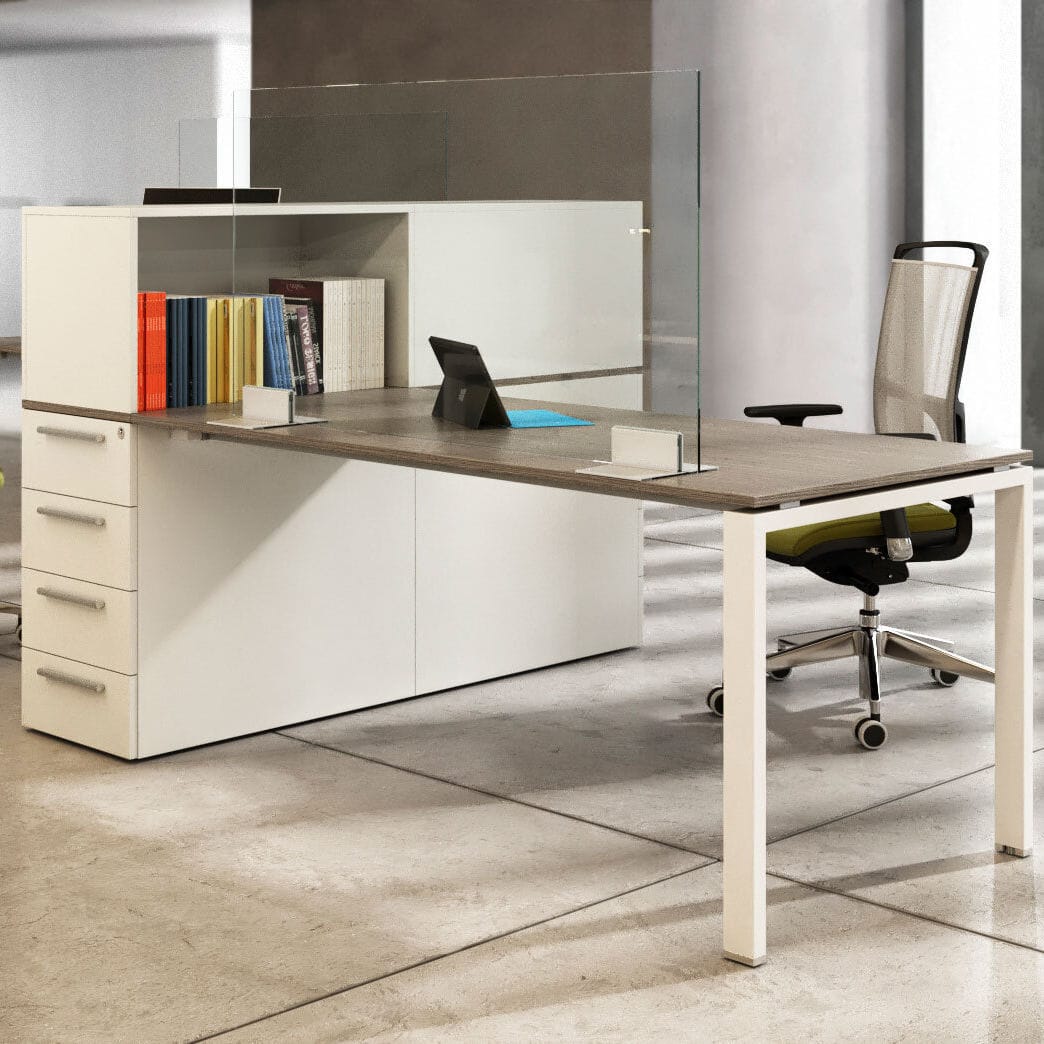 Floormounted office divider ANTI COVID 19 Styloffice S.p.a. desk