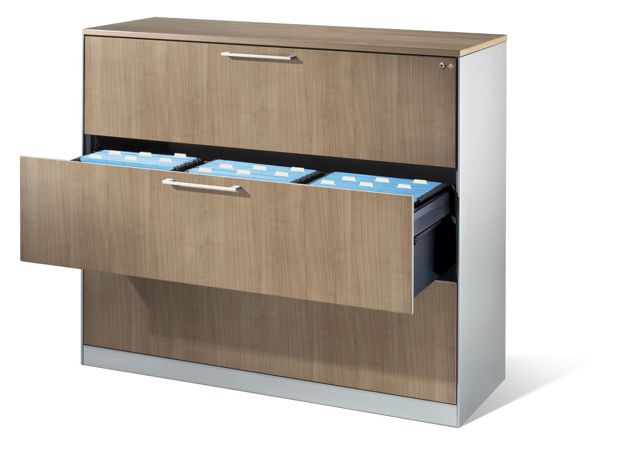 Filing Cabinet With Drawers Low Steel Contemporary Asisto