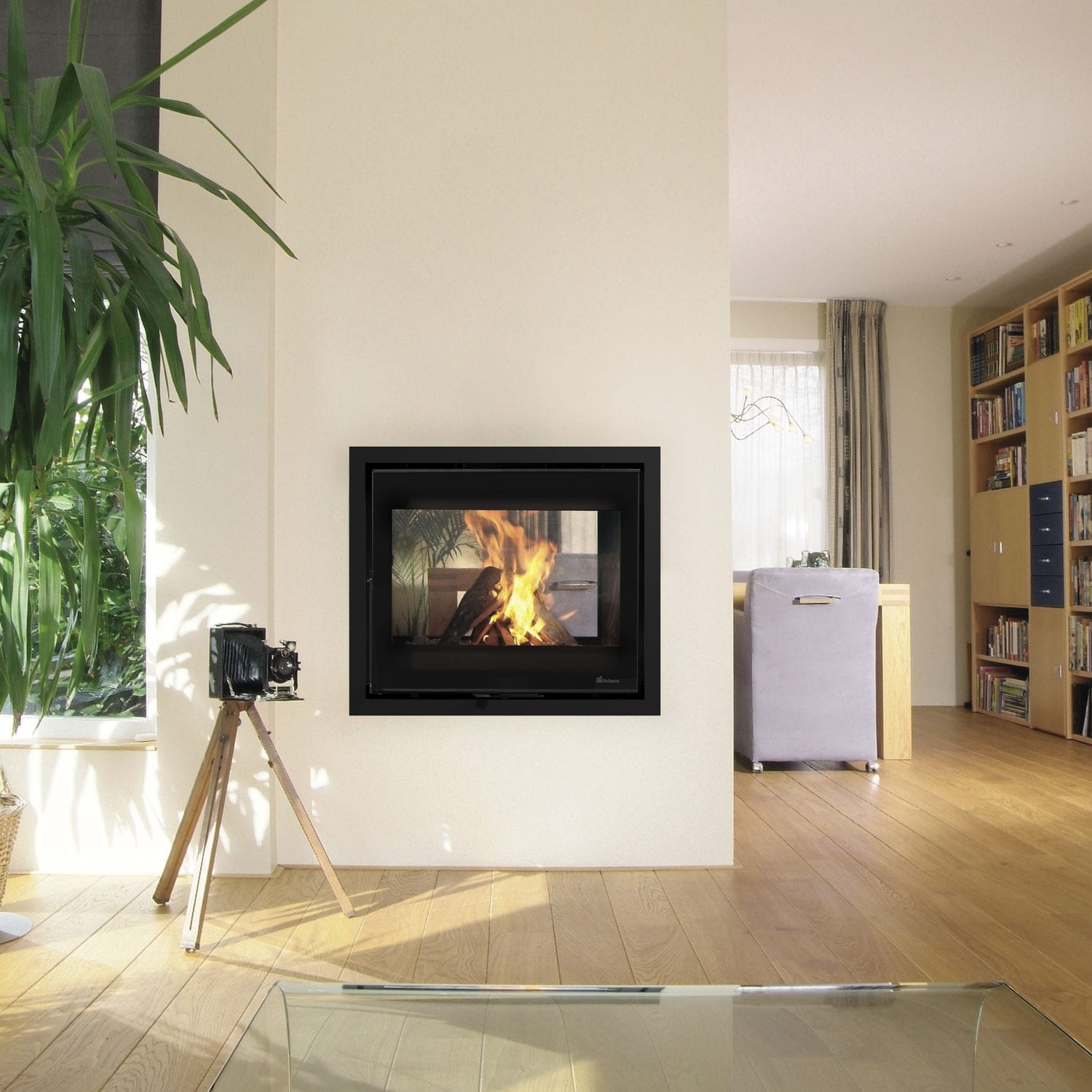 Doublesided fireplace insert Dik Geurts Prostyle Tunnel DRU