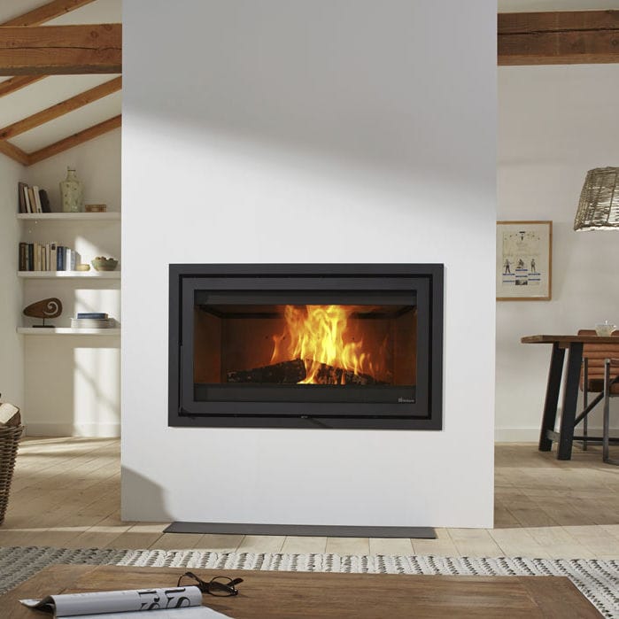 Wood Burning Fireplace Insert Dik Geurts Instyle Dru Steel