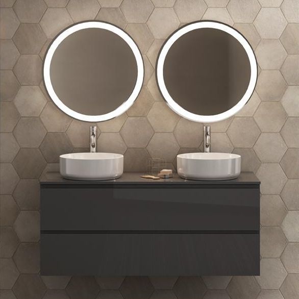 Double washbasin cabinet - Signature - karol - wall-hung / wooden ...