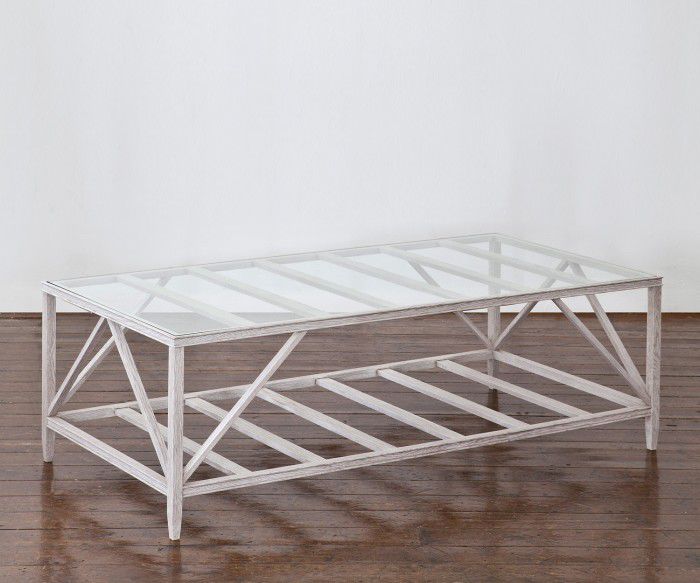 Traditional coffee table HAMSON William Yeoward glass / rectangular