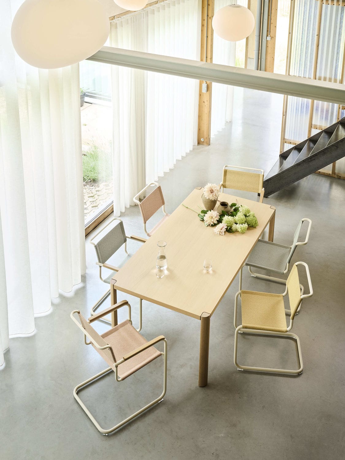 Bauhaus design chair - S 33 - THONET - indoor / leather / plastic