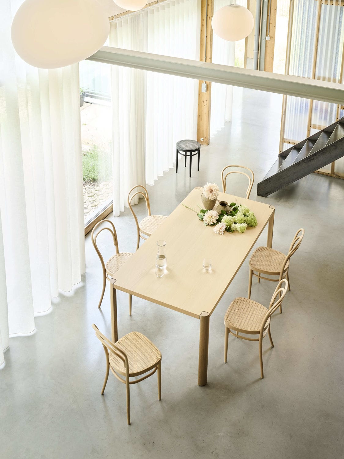 Traditional chair - 214 - THONET - indoor / fabric / leather