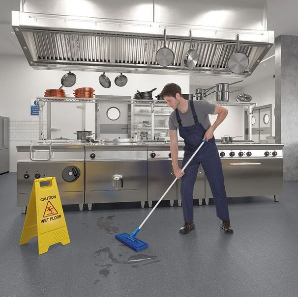 Vinyl flooring POLYSAFE™ APEX 55 Polyflor indoor / kitchen / for