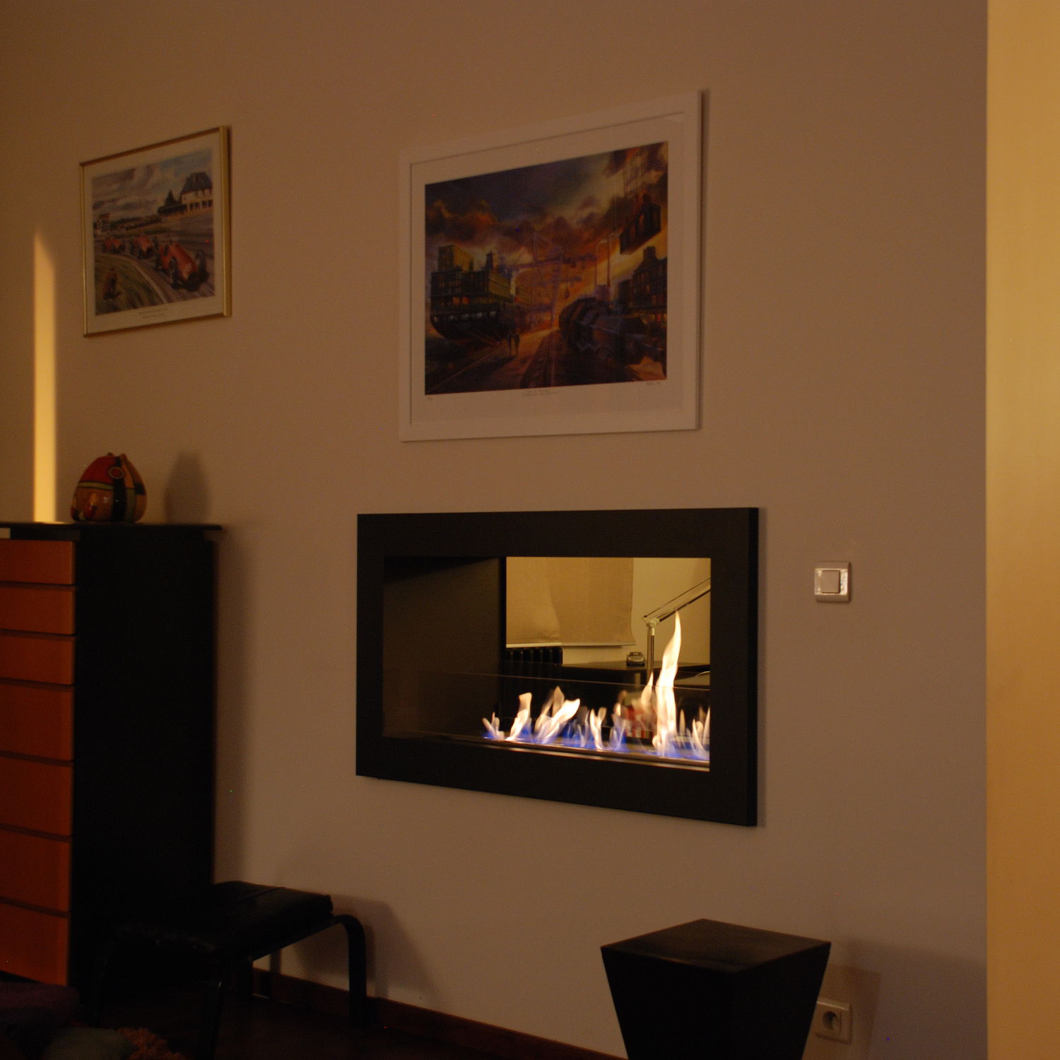 Bioethanol fireplace - Cheminée sur-mesure traversant - IGNISIAL Paris ...