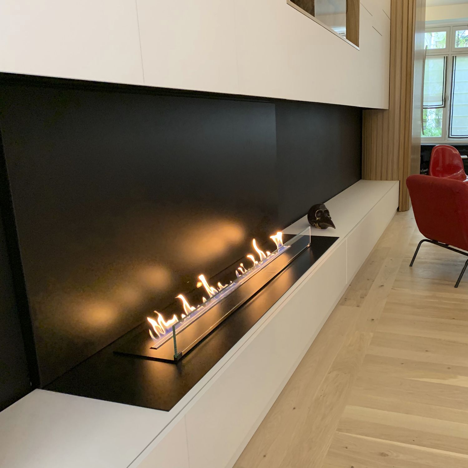 Bioethanol fireplace - Cheminée sur-mesure en U - IGNISIAL Paris ...