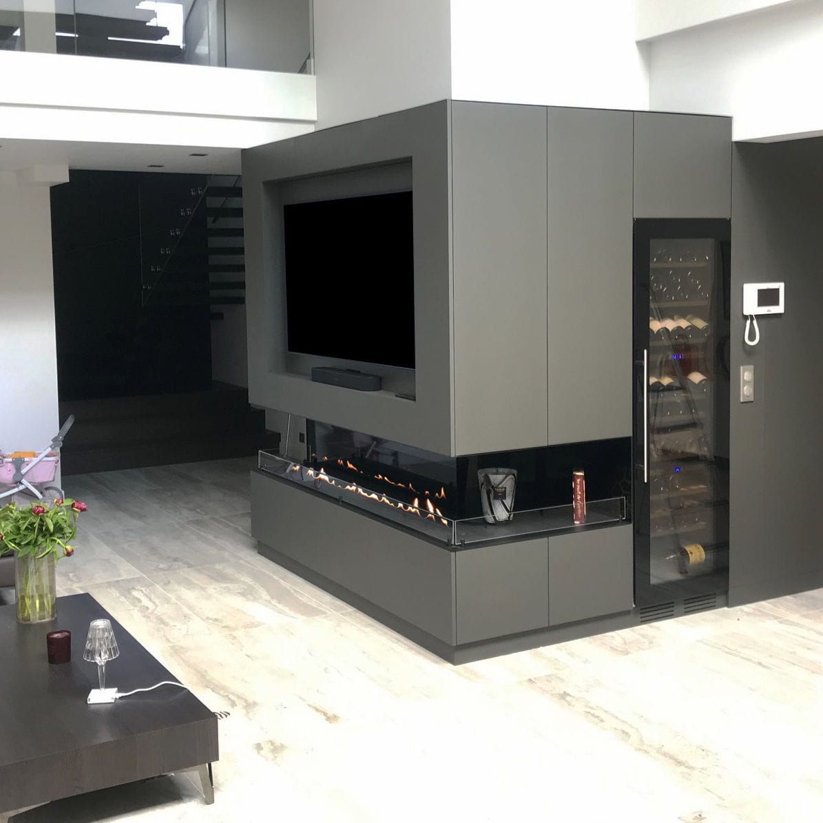 Bioethanol fireplace - Cheminée sur-mesure en angle - IGNISIAL Paris ...