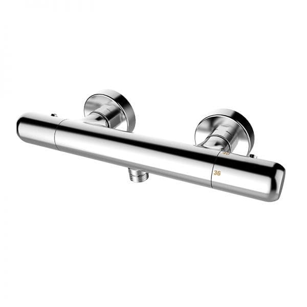 Doublehandle shower mixer tap 35315350 GRB MIXERS wallmounted / chromed metal / thermostatic