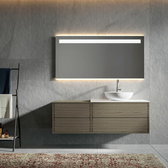 Wall-hung washbasin cabinet - ADE - Agorà Group - MDF / solid wood ...